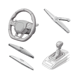 Accesorios y lujos para vehículos en el almacén Diego Repuestos de Cartago.