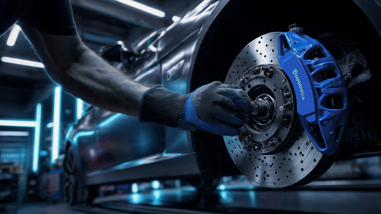 Técnico realizando cambio de aceite y filtros de alta gama en taller especializado Diego Repuestos.